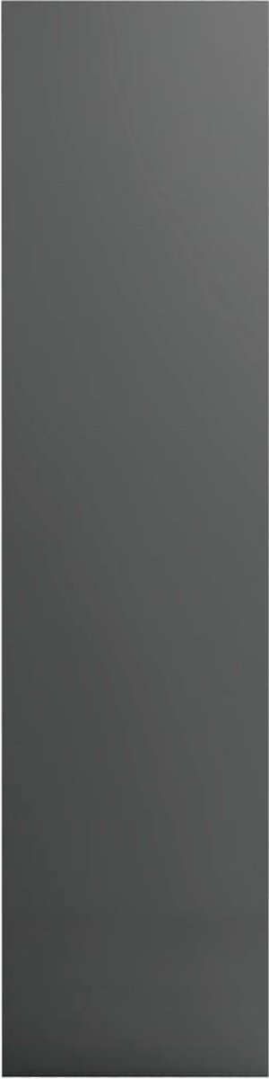 Vidaxl Kledingkast 50x50x200 Cm Spaanplaat Hoogglans - Grijs