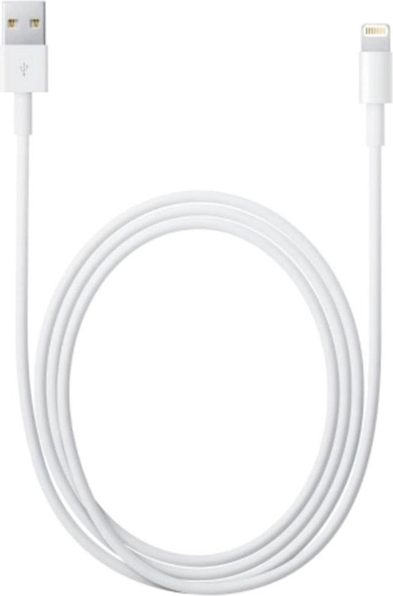 Apple Lightning - USB A - 2 Meter - Wit