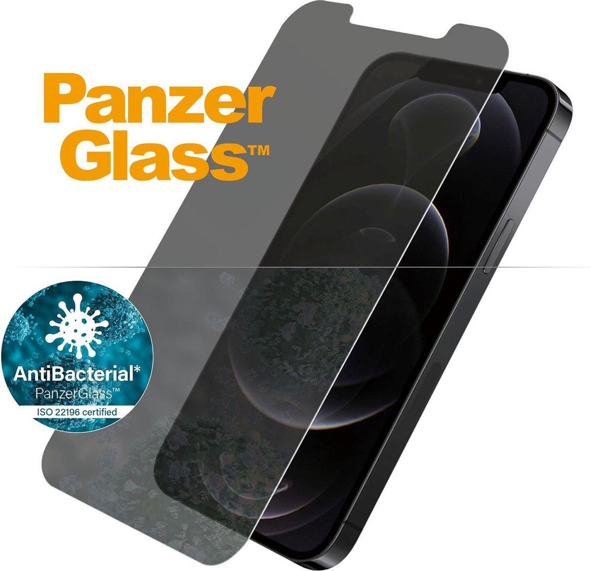 PanzerGlass Case Friendly Apple iPhone 12 / 12 Pro Privacy Screenprotector Glas - Zwart
