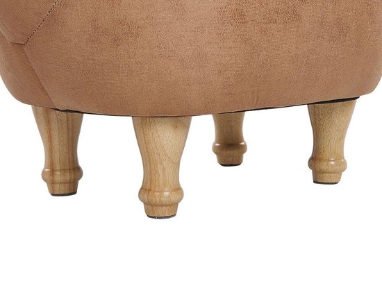 Beliani Horse Hocker Polyester 32 X 64 Cm - Beige