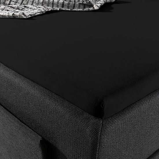 Sleeptime Hsl Hc Splittopper Katoen Black 180x220 - Zwart