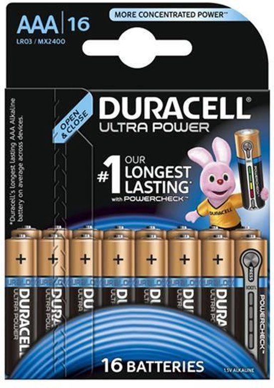 Duracell Batterijen Ultra Power Aaa, Blister Van 16 Stuks