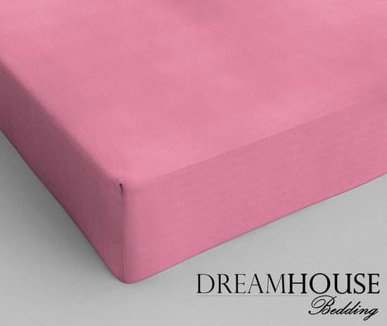 Dreamhouse Katoen Hoeslaken - Lits-jumeaux (160x220 Cm) - Roze