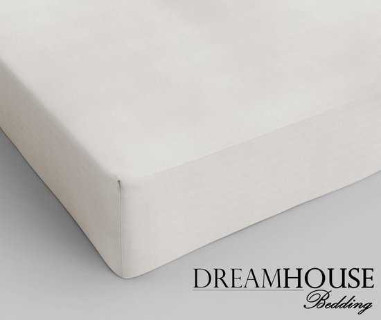 Dreamhouse Katoen Hoeslaken - 100% Katoen - Lits-jumeaux (180x200 Cm) - Zand, Creme - Geel