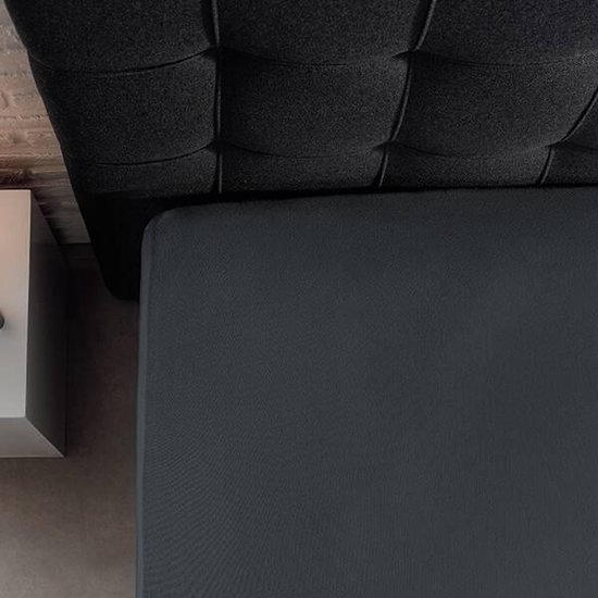 Home Care Splittopper Hoeslaken Cotton Antraciet-180 X 210 Cm - Grijs