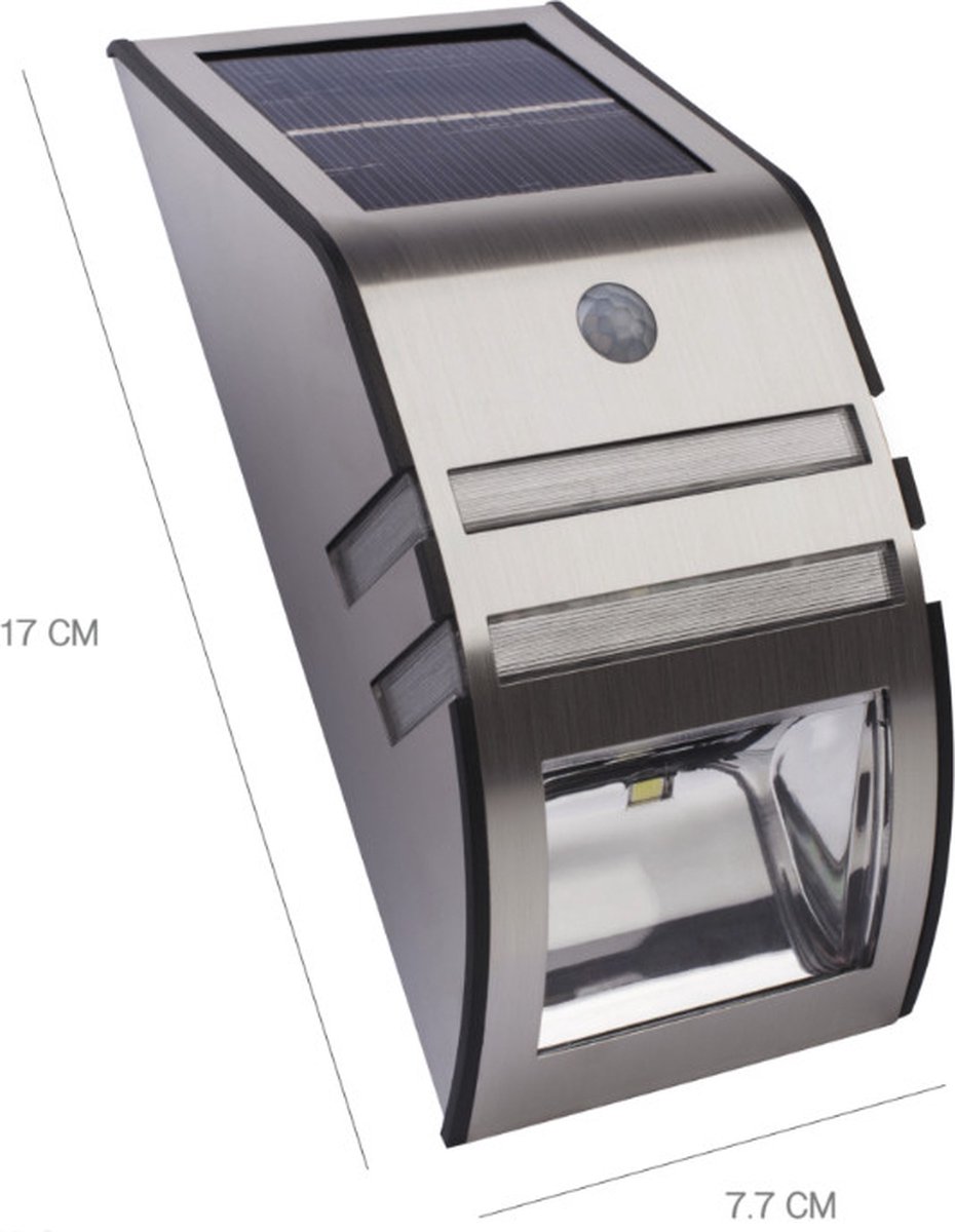 Led Lovers Draadloze Led Lamp Met Bewegingssensor - Rvs - Weersbestendig - Silver