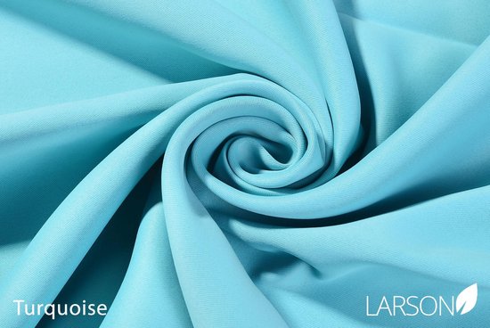 Larson - Luxe Verduisterend Gordijn Met Ringen- 150x250 Cm - - Blauw