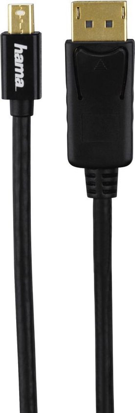 Hama Mini-displayPort naar dispayPort-kabel 3 sterren 1,8m - Zwart