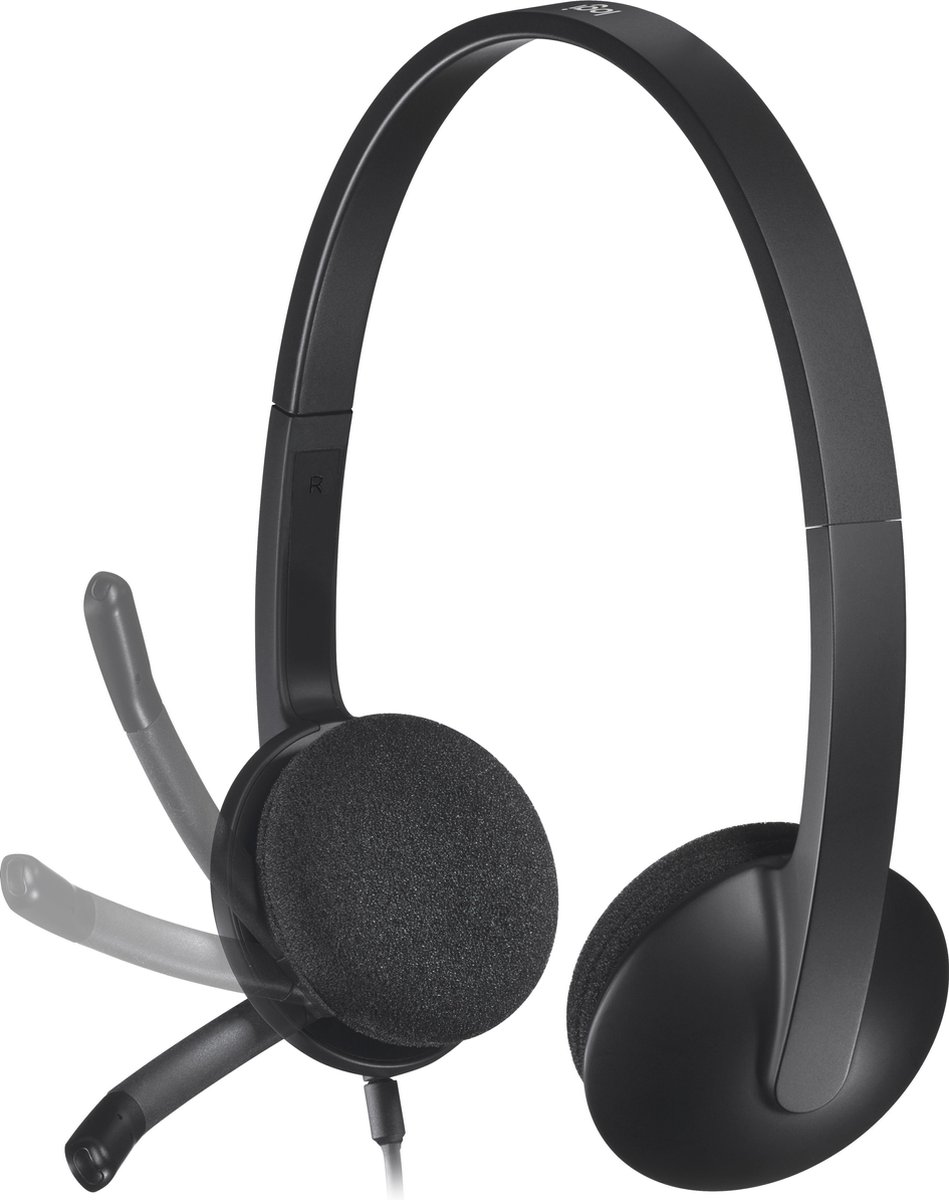 Logitech H340 Stereo USB-A Headset - Zwart