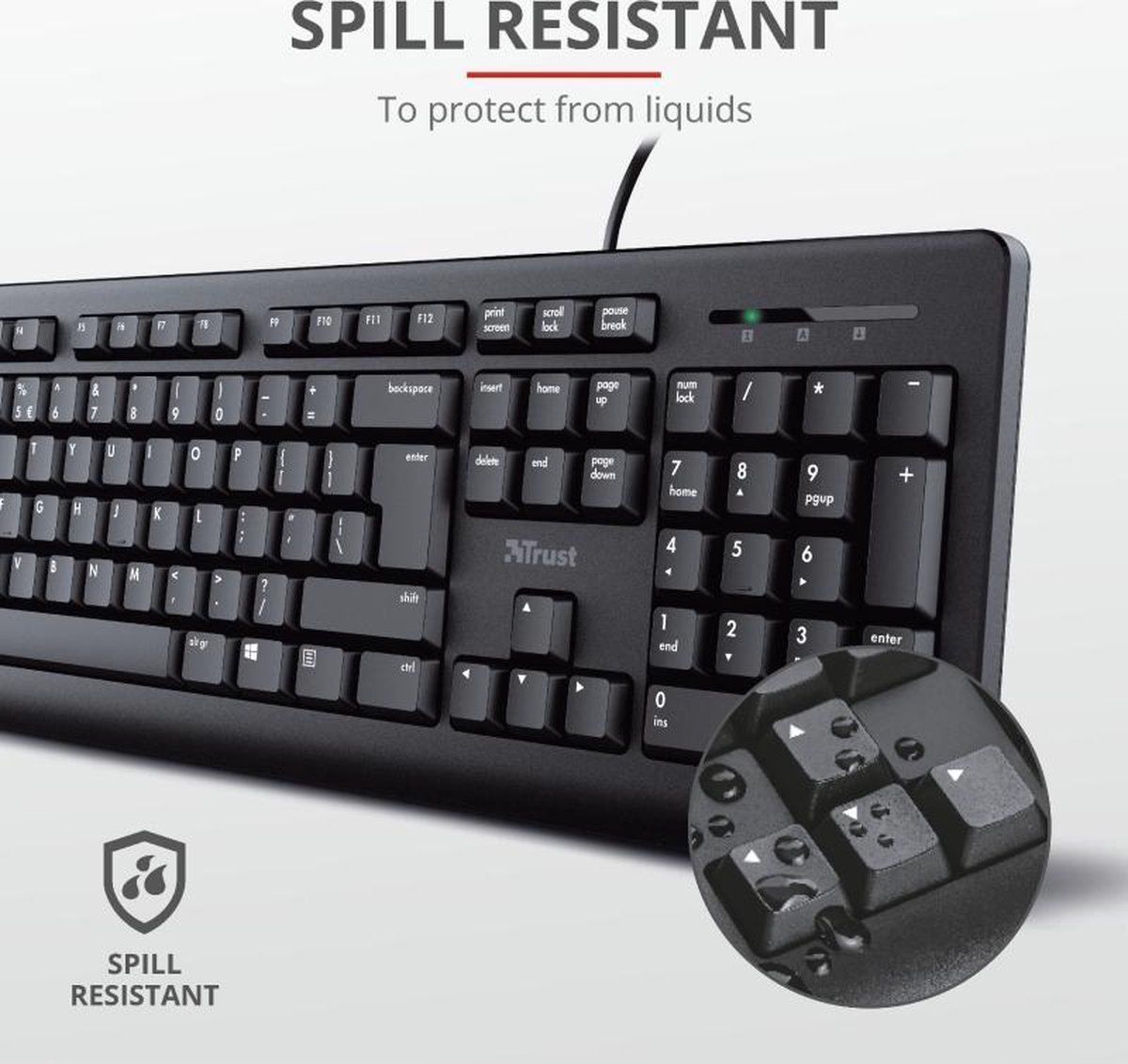 Trust TK-150 toetsenbord USB QWERTY - Zwart