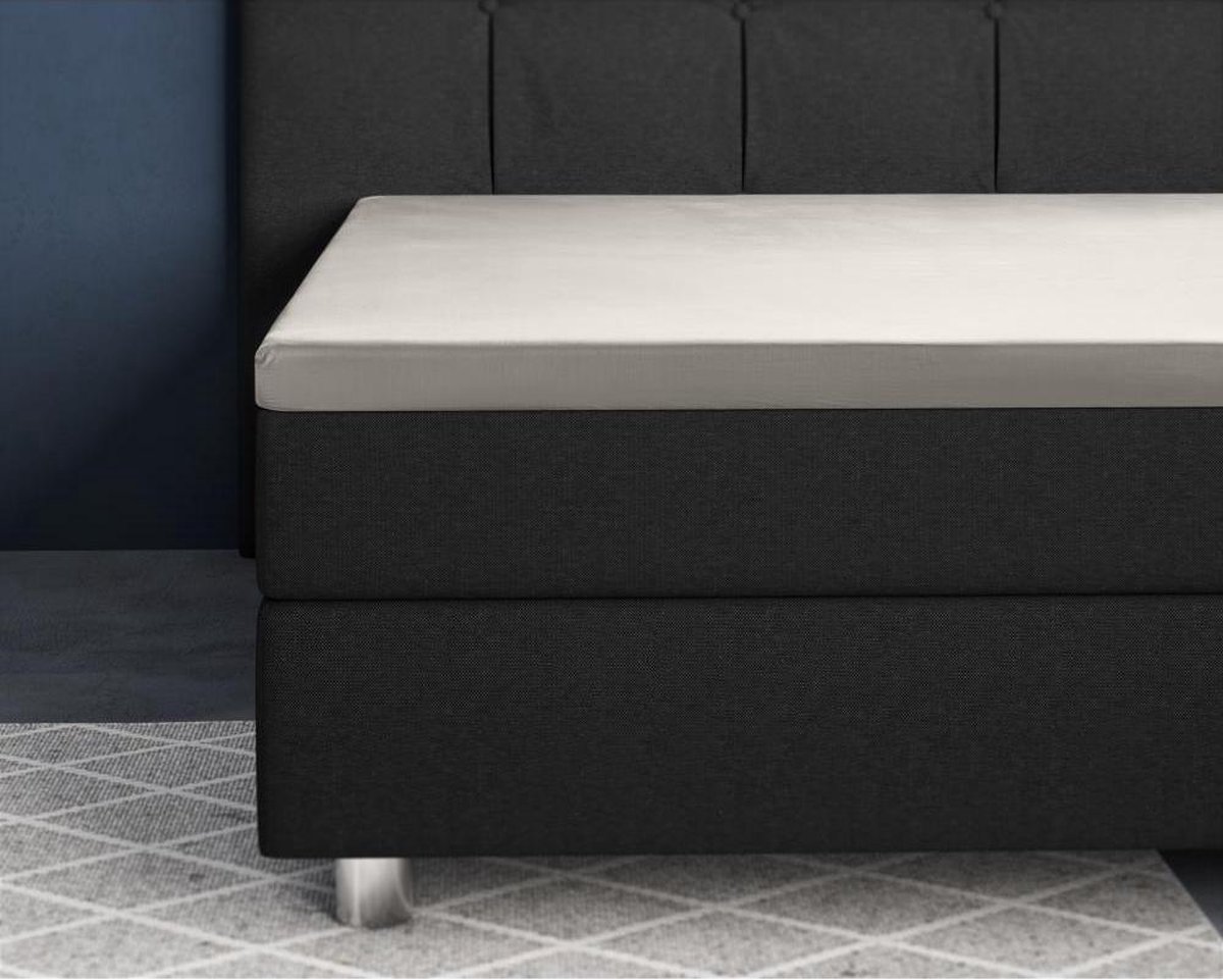 Primaviera Deluxe Topper Hoeslaken Satijn - Creme 90 x 220 cm