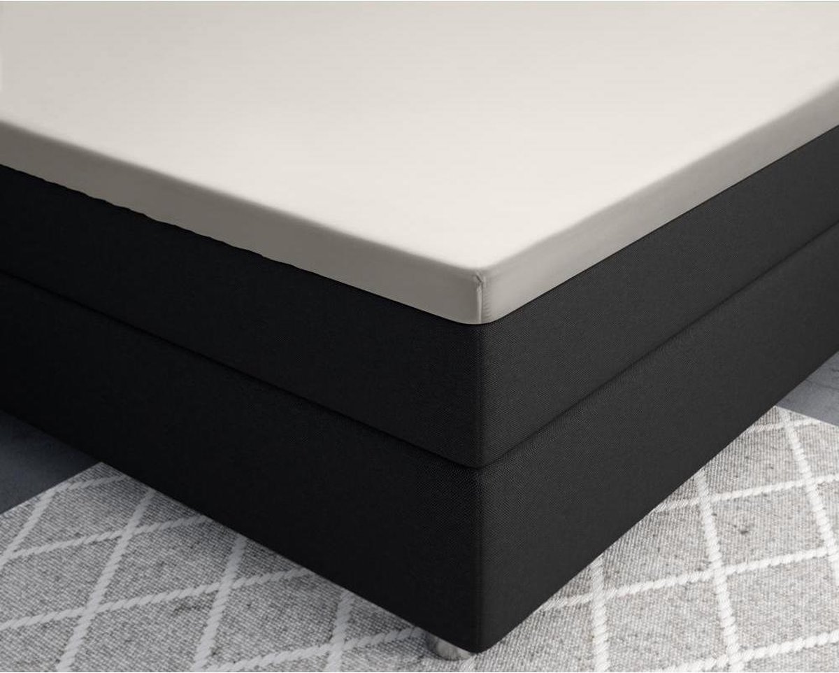 Primaviera Deluxe Topper Hoeslaken Satijn - Creme 90 x 220 cm