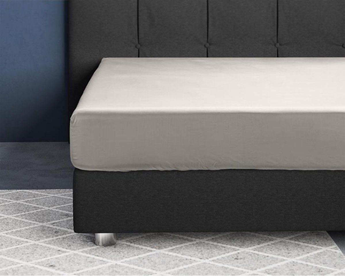 Primaviera Deluxe Satijn Hoeslaken - Creme 160 x 220 cm