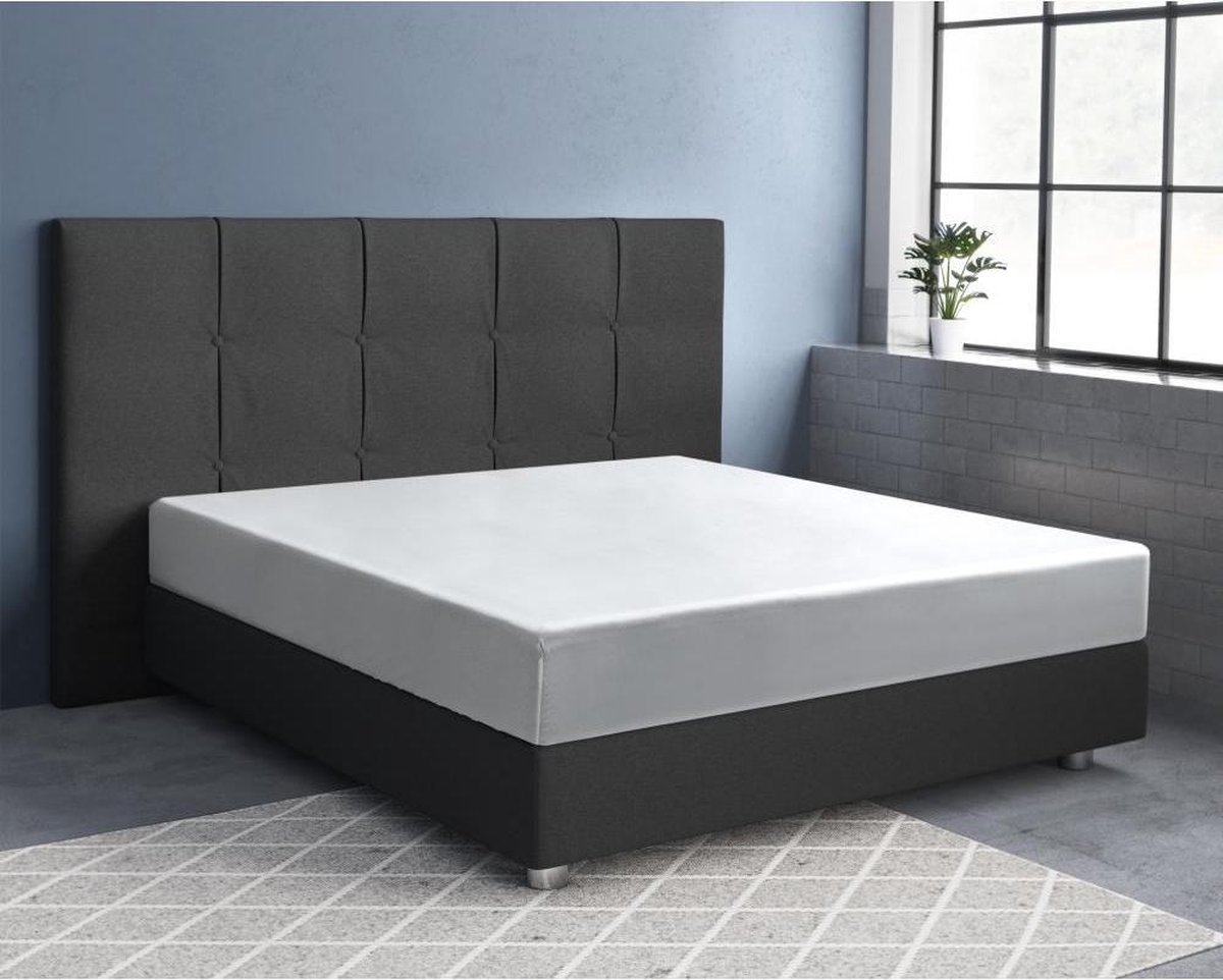 Primaviera Deluxe Satijn Hoeslaken - 200 x 220 cm - Wit