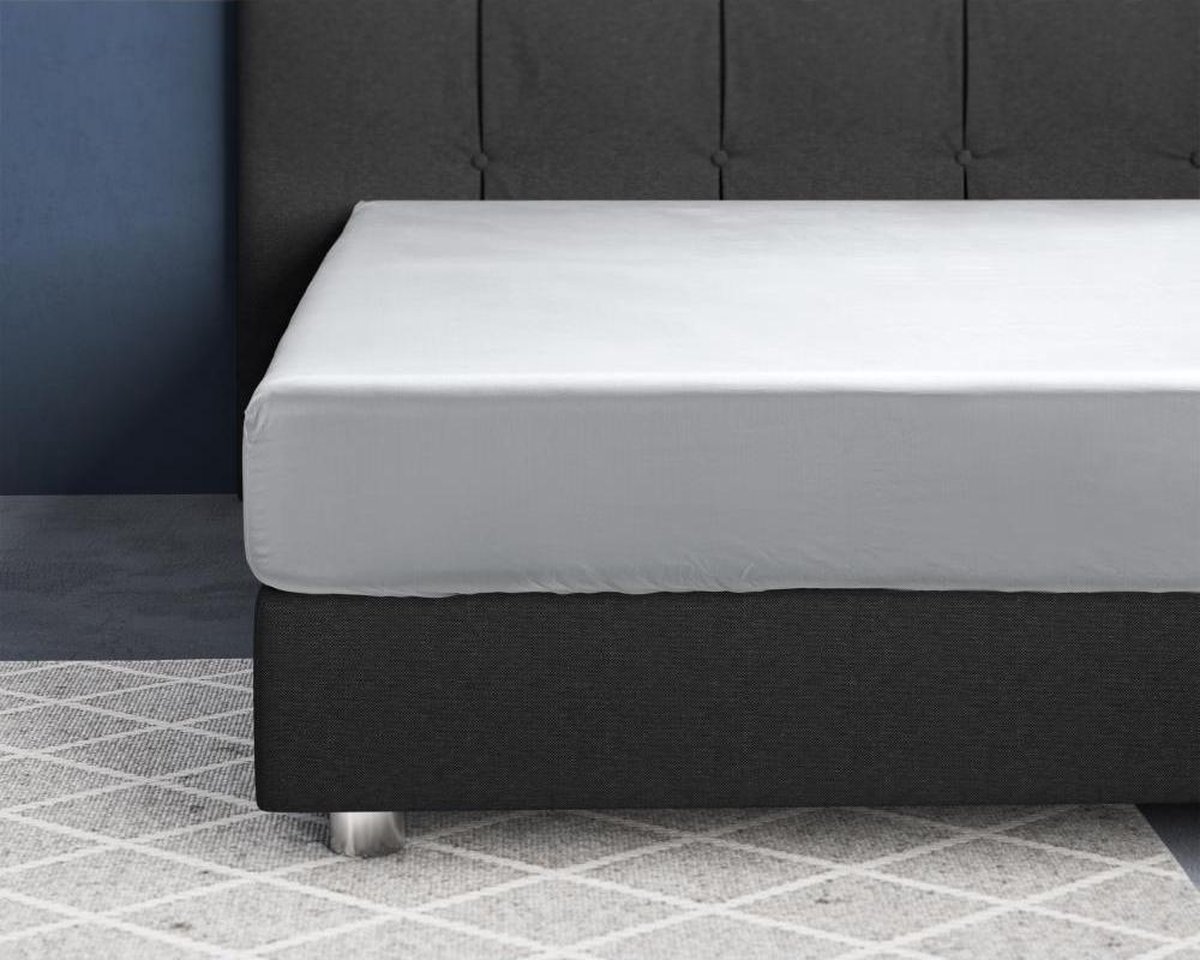 Primaviera Deluxe Satijn Hoeslaken - 200 x 220 cm - Wit