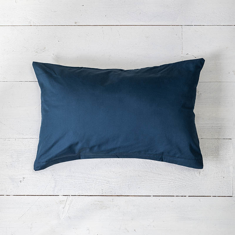 Presence 2-PACK: Sierkussenslopen Luxe Katoen - Navy 30 x 50 cm - Blauw