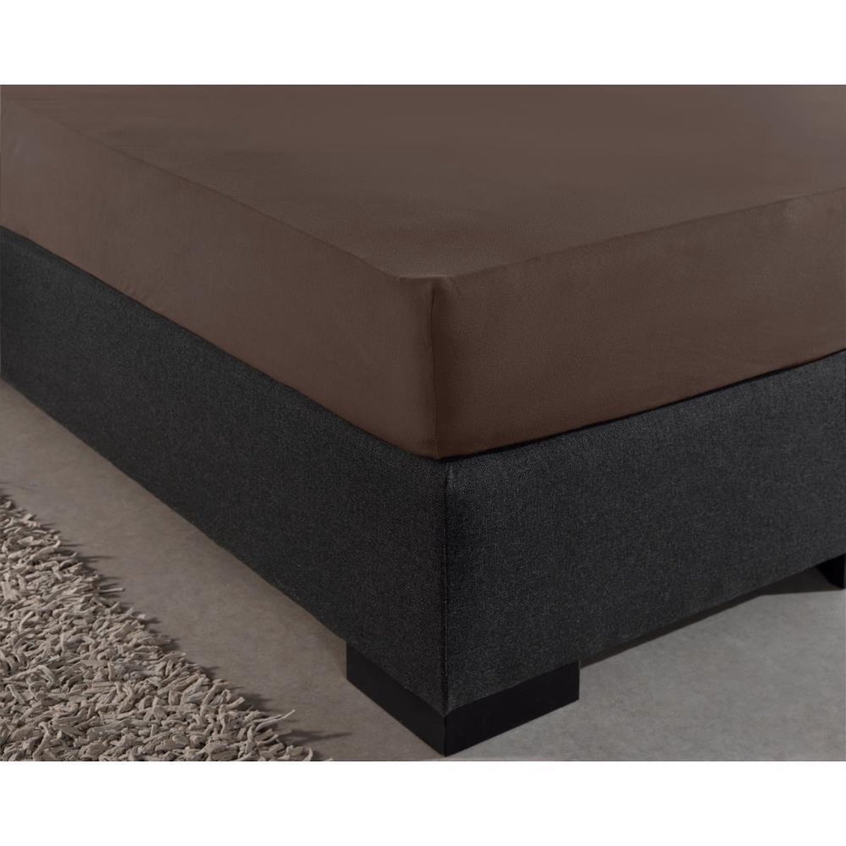 Home Care Jersey Hoeslaken - Deep Taupe 80/90/100 x 200 cm