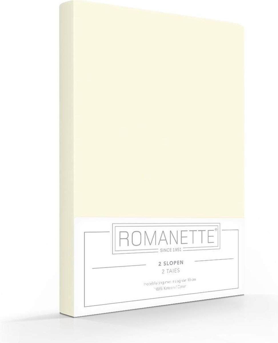 Romanette 2-PACK: Kussenslopen - Ivoor