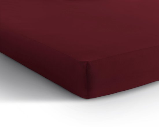 Home Care HC Dubbel Jersey Hoeslaken - Bordeaux 160/180 x 200 cm - Paars