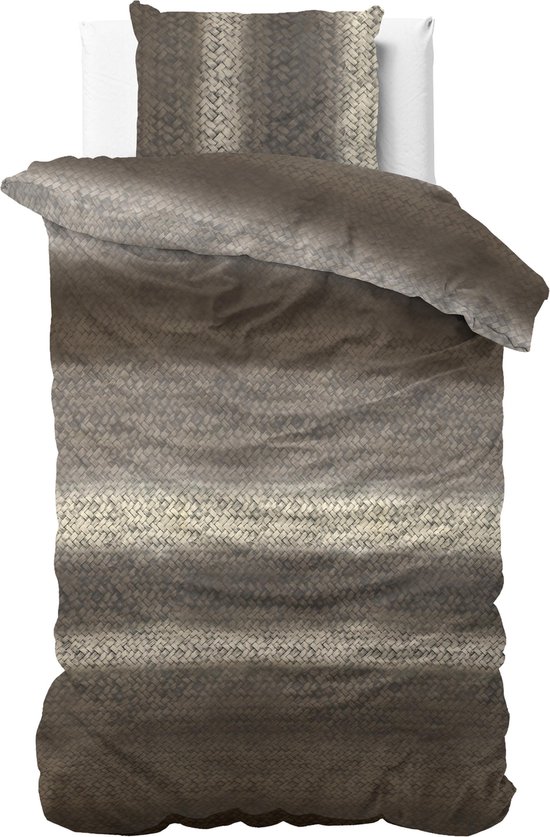 Dreamhouse Gradient Knits - Taupe 1-persoons (140 x 220 cm + 1 kussensloop) Dekbedovertrek