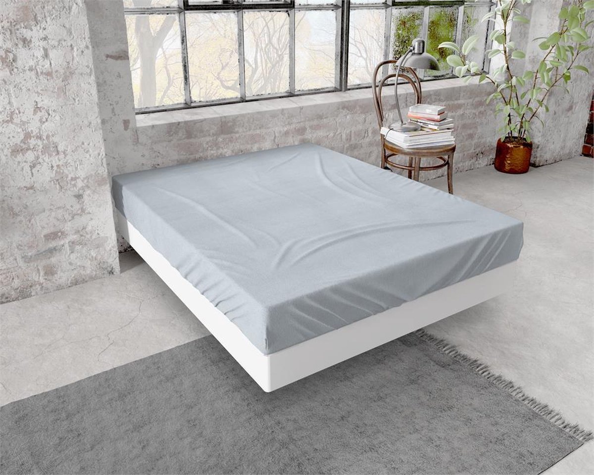 Dreamhouse Flanellen Hoeslaken - 90 x 200/210 cm - Grijs