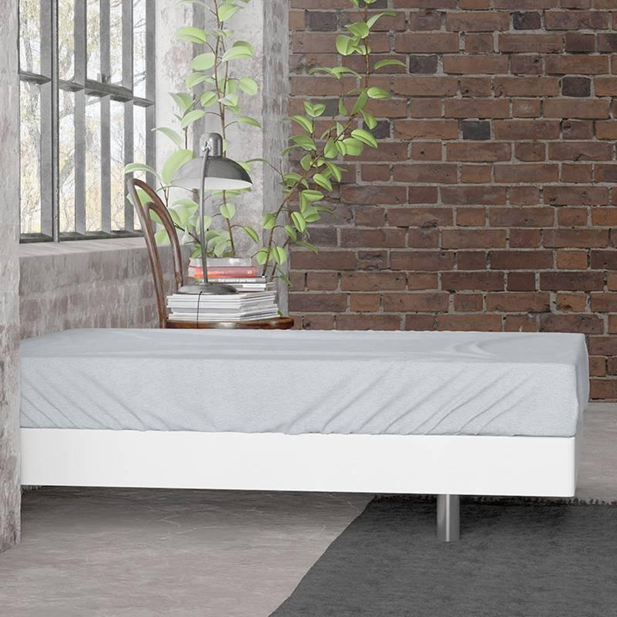 Dreamhouse Flanellen Hoeslaken - 90 x 200/210 cm - Grijs