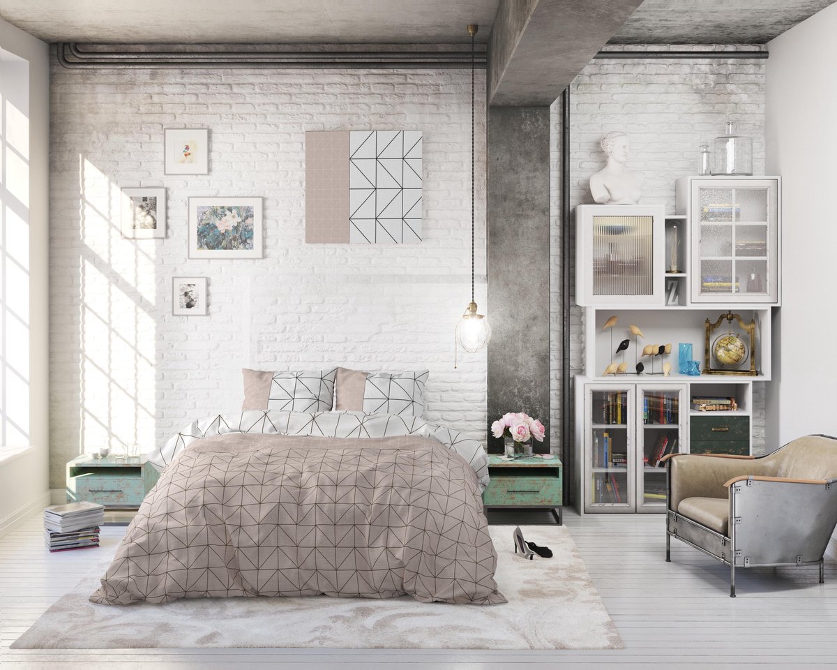 Sleeptime Geometric - Verwarmend Flanel - Taupe 2-persoons (200 x 200/220 cm + 2 kussenslopen) Dekbedovertrek