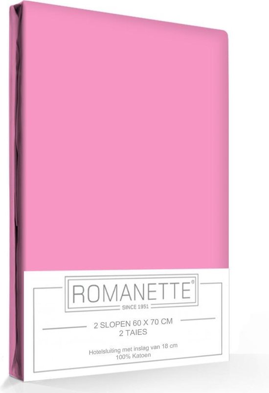 Romanette 2-PACK: Kussenslopen - Fuchsia - Roze