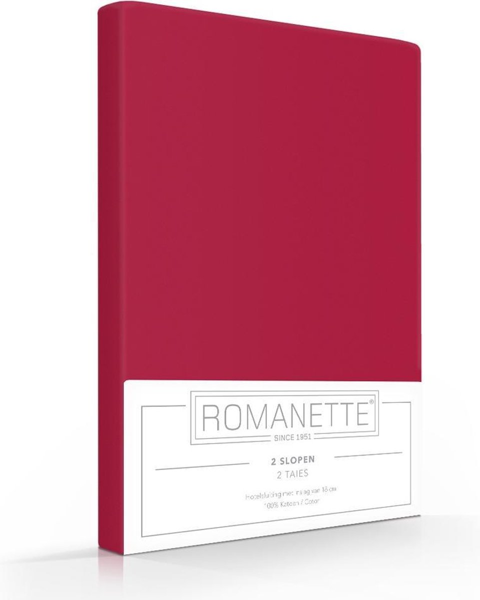 Romanette 2-PACK: Kussenslopen - - Rood