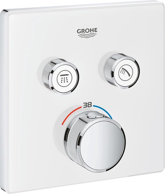 Grohe SmartControl afbouwdeel voor inbouwkraan thermostatisch met omstel v. 2 functies vierkant 29156ls0 - Blanco