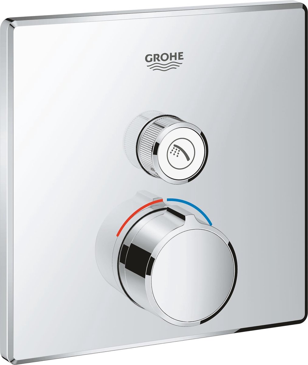 Grohe SmartControl afbouwdeel voor inbouw douchekraan vierkant chroom 29147000