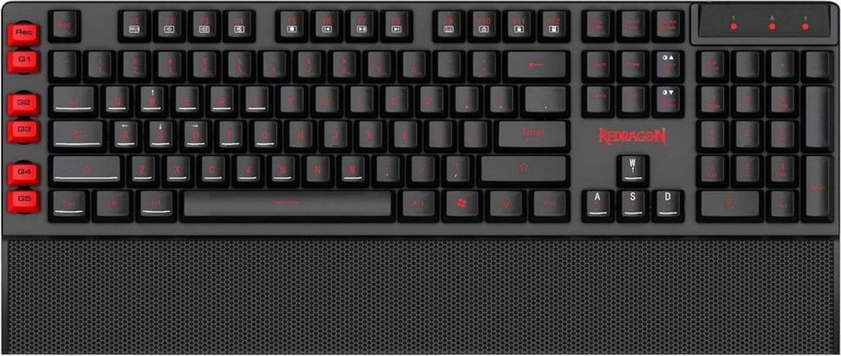 REDRAGON K505 YAKSA Gaming toetsenbord USB QWERTY (Anti Ghosting, programmeerbaar, backlight) - Zwart