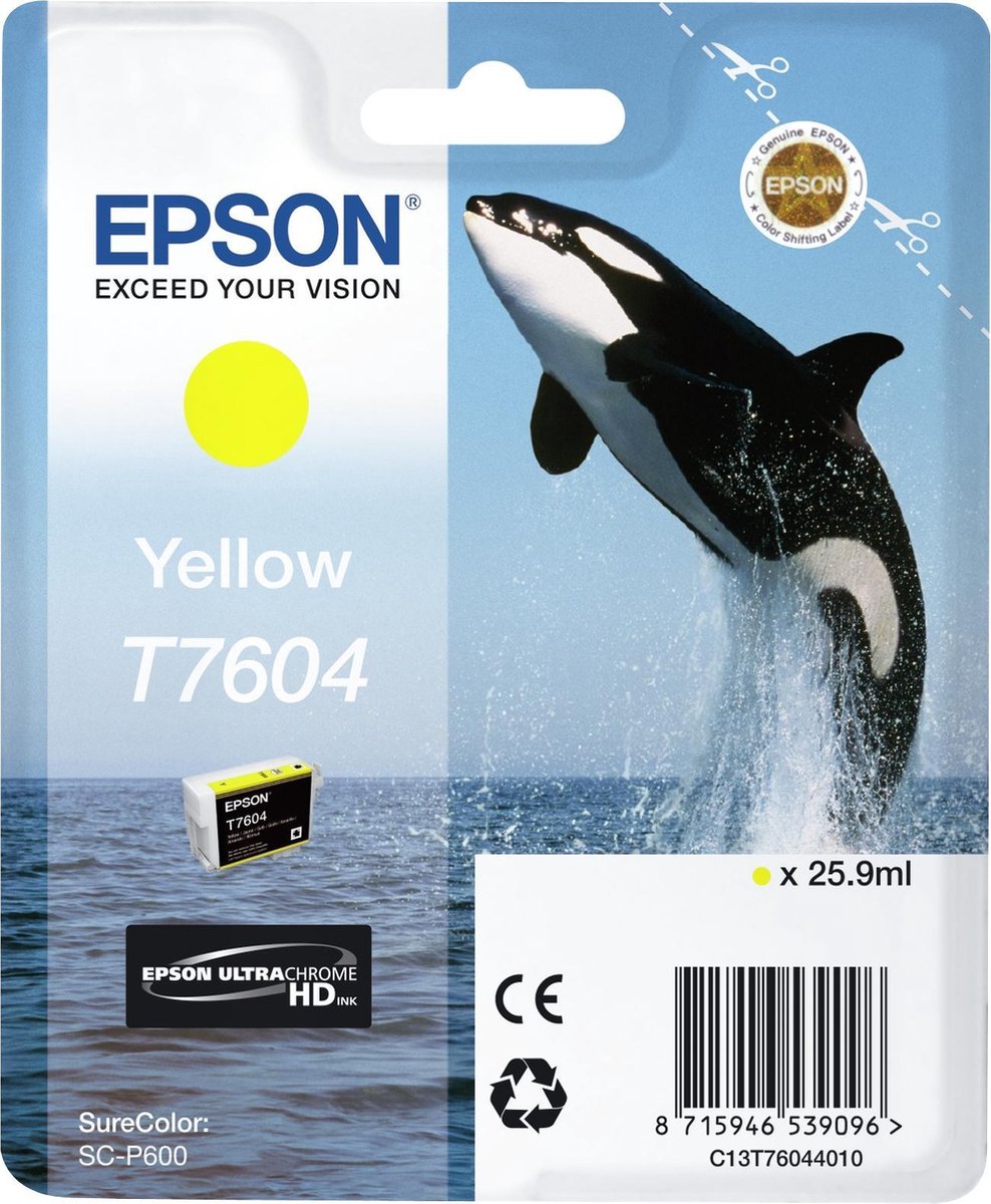 Epson T7604XL - Inktcartridge / / Hoge Capaciteit - Geel
