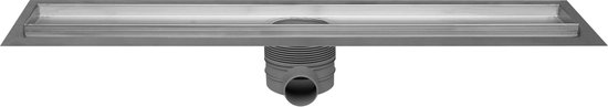 Easy drain Multi inbouwdeel RVS zonder rooster met RVS flens waterslot 30/35/50mm 60cm inbouw diepte vanaf 79mm met zijuitloop edmipr600