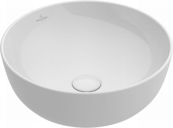 Villeroy & Boch Villeroy en Boch Artis opzetwastafel rond Ø43cm zonder overloop 41794301 - Wit