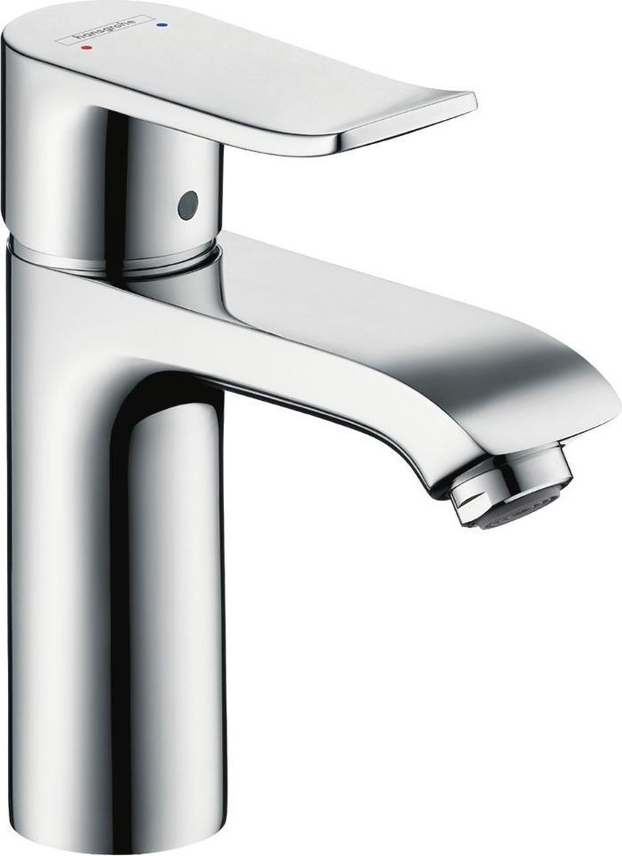 Hansgrohe Metris 1 gats wastafelkraan ComfortZone 110 LowFlow met waste chroom 31203000