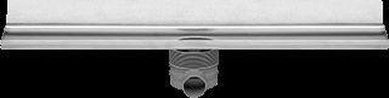 Easy drain Multi Wall inbouwdeel RVS zonder rooster waterslot 30/35/50mm 100cm inbouw diepte 110mm met zijuitloop edmwi1000