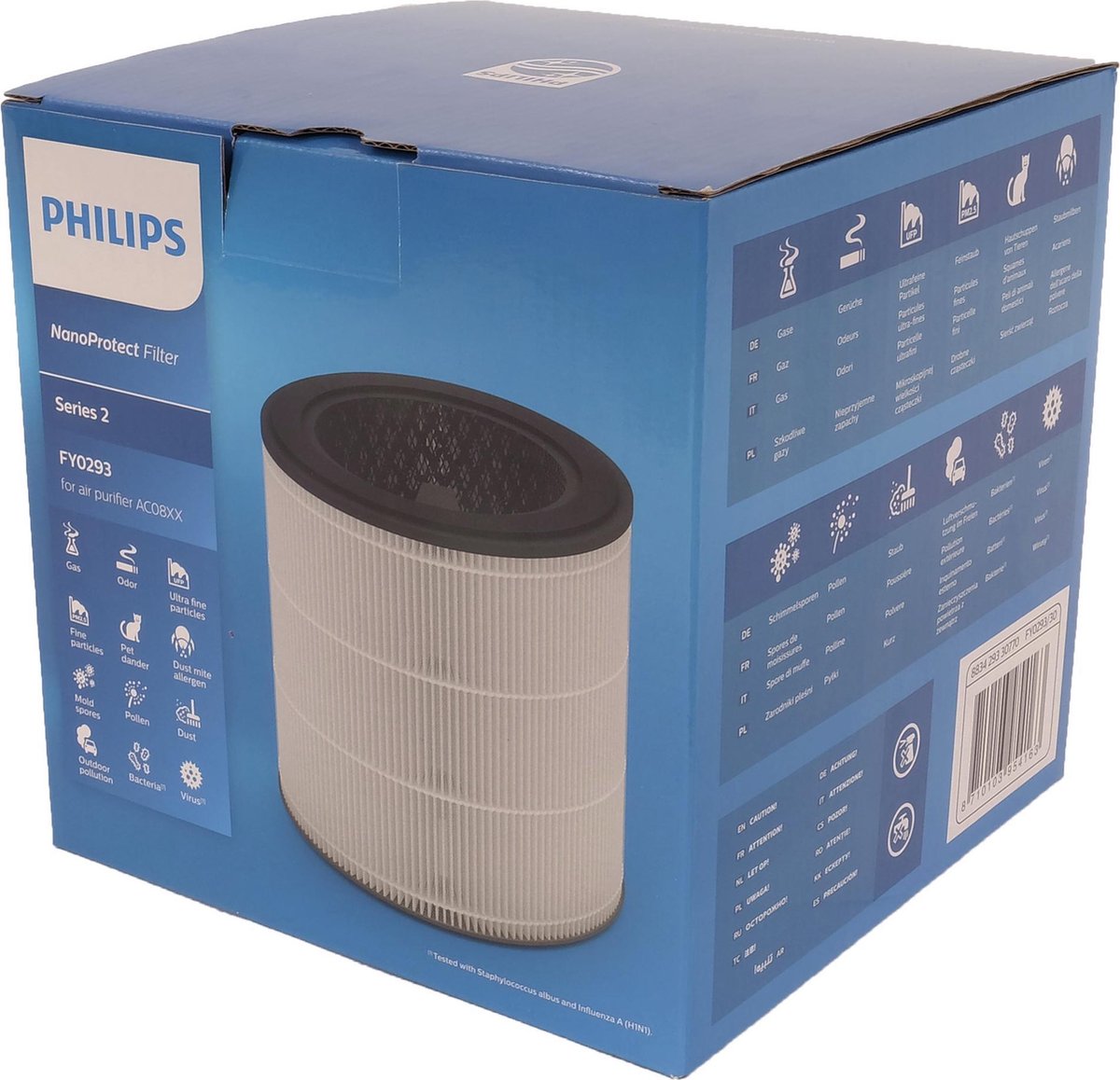 Philips NanoProtect serie 2-filter FY0293/30 - Zwart