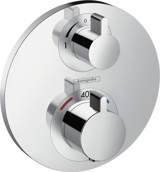 Hansgrohe Ecostat S afbouwdeel voor inbouwkraan thermostatisch met met stop en omstelkraan voor 2 douchefuncties chroom 15758000