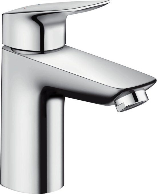 Hansgrohe Logis 1 gats wastafelkraan 100 met push open garnituur chroom 71107000