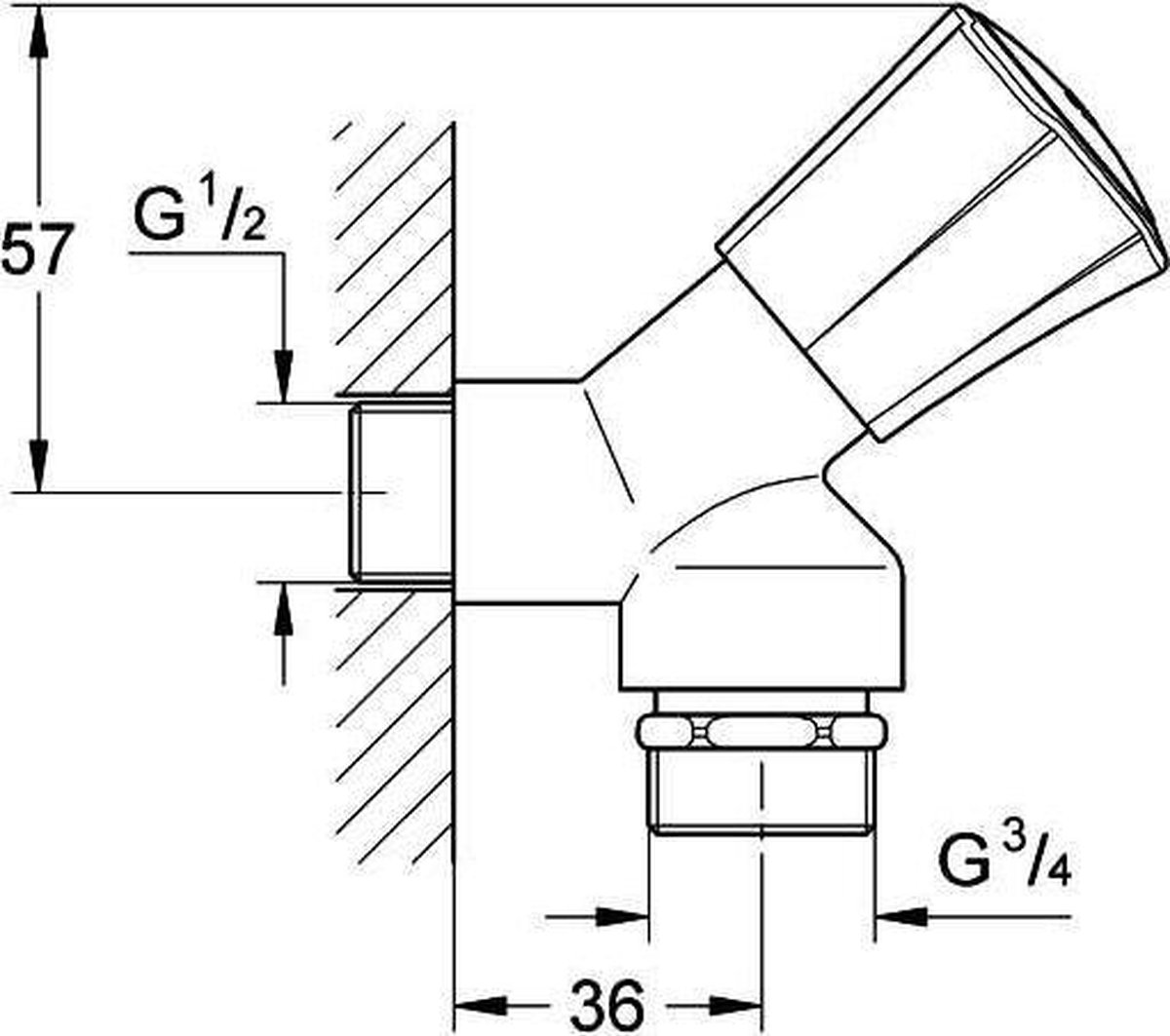 Grohe Costa-L wasmachinekraan met beluchter Chroom