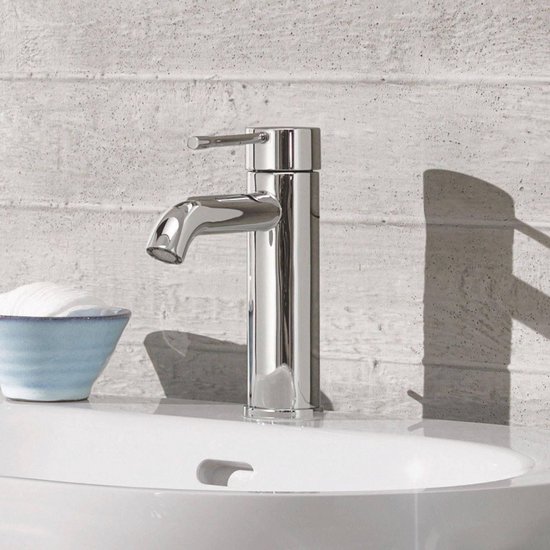 Grohe Essence New 1 gats wastafelkraan S size EcoJoy met 28mm cartouche chroom 34294001