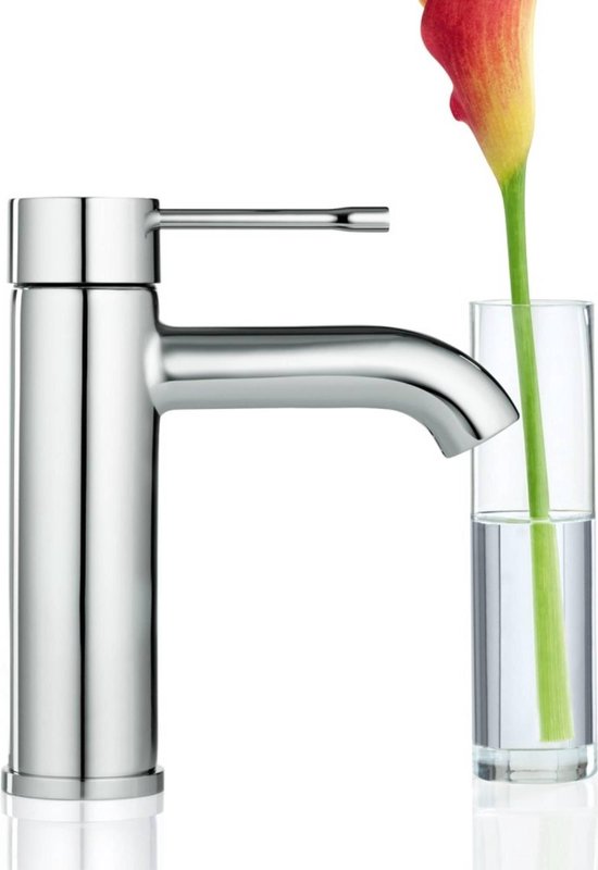 Grohe Essence New 1 gats wastafelkraan S size EcoJoy met 28mm cartouche chroom 34294001