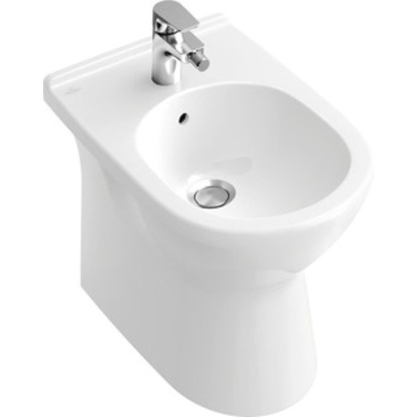 Villeroy & Boch Villeroy en Boch O.novo staand bidet met overloop 1 kraangat 54610001 - Blanco