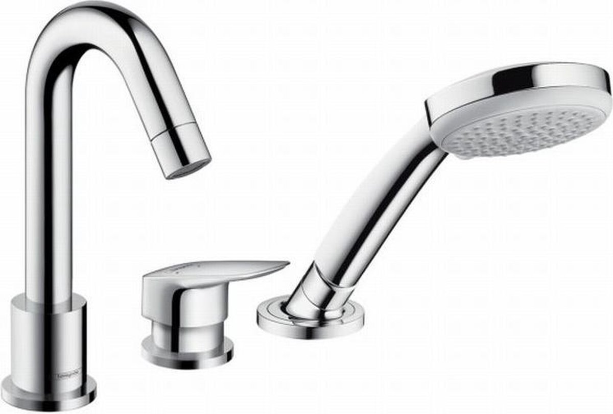 Hansgrohe Logis afbouwdeel voor 3 gats badrandkraan voor inbouwdeel 13437180 chroom 71310000