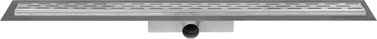 Easy drain Compact 30 douchegoot RVS met enkele plaat RVS standaard RVS flens waterslot 30mm 70cm inbouw diepte 63mm met zijuitloop edcompr70030