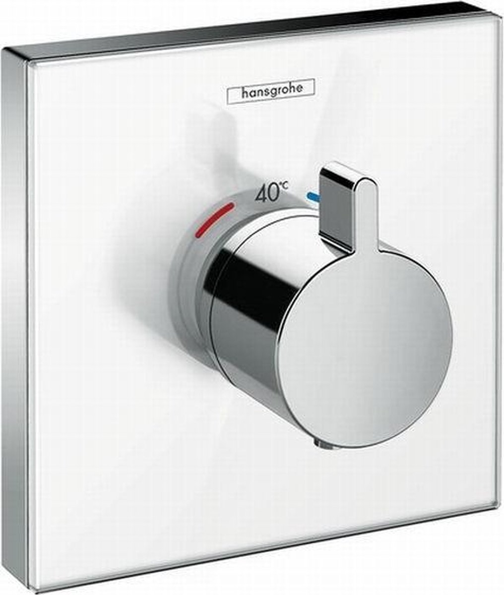 Hansgrohe ShowerSelect Glass afbouwdeel voor inbouw thermostaat Highflow wit/chroom 15734400