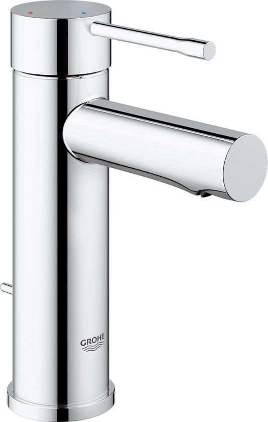 Grohe Essence New 1 gats wastafelkraan S size met trekwaste met 28mm ES cartouche (koude start) chroom 23379001