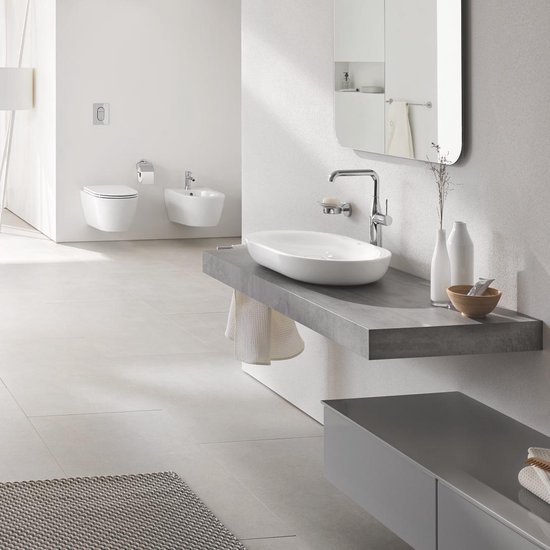 Grohe Essence New 1 gats wastafelkraan XL met hoge draaibare uitloop EcoJoy met 28mm cartouche chroom 32901001