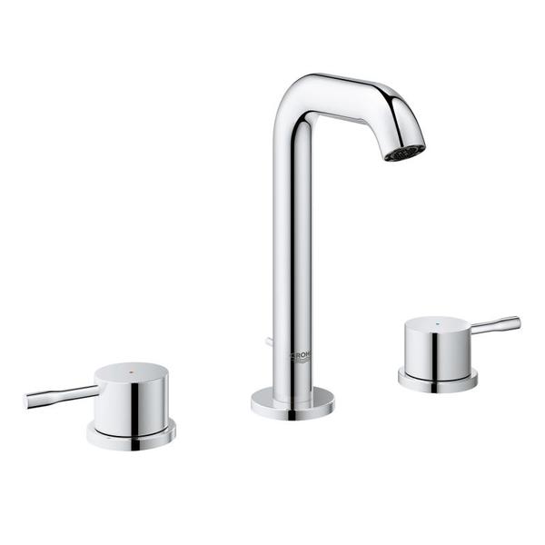 Grohe Essence New 3 gats wastafelkraan M size met trekwaste EcoJoy chroom 20296001